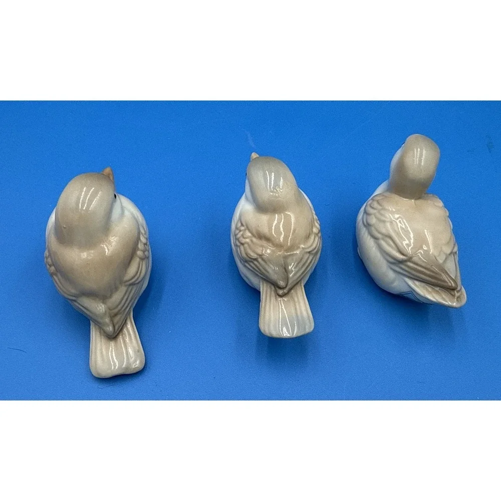 Vtg Homco Bird Figurines Set 3 Porcelain Cottagecore‎ Woodland Decor Japan